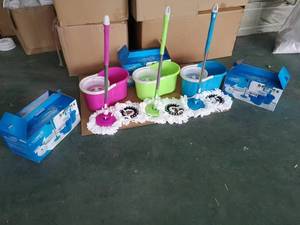 Chổi lau nhà xoay 360 độ tự vắt nước, cán dài, kiểu dáng hiện đại, kèm xô - Product Image 4