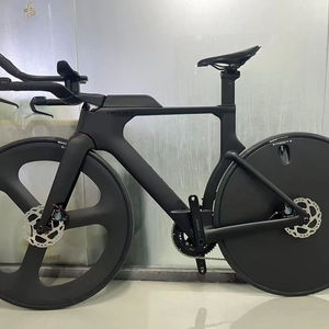 Vélo de route <span class=keywords><strong>TWITTER</strong></span> T3 TT en fibre de carbone avec freins à disque hydrauliques 24 vitesses et roues à 3 rayons en carbone - Product Image 1