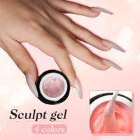 Gel Constructor para Esculpir Uñas, Kit de Suministros para Uñas con Logotipo Personalizado OEM, Gel UV Duro y Suave para Extensión de Uñas