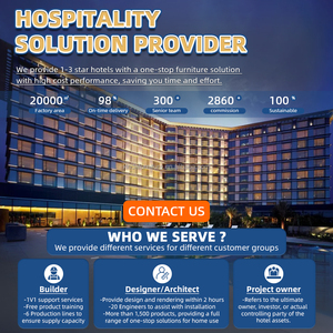 Set di Mobili Moderni per Camera da Letto di <span class=keywords><strong>Hotel</strong></span> 4 Stelle, Arredamento Minimalista in Legno Massello per Progetti Alberghieri - Product Image 4