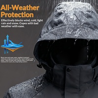 Veste polaire coupe-vent imperméable respirante avec doublure intérieure amovible, épaisse, pour l'extérieur, hiver, streetwear, couleur unie, OEM