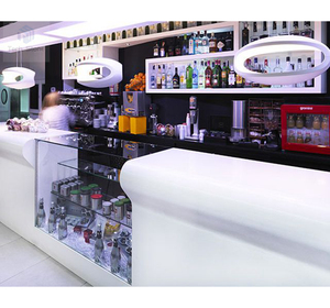 Panca da Bar a L Super Lunga, Pieghevole ed Ecologica in Pietra per Hotel e Scuole - Product Image 3