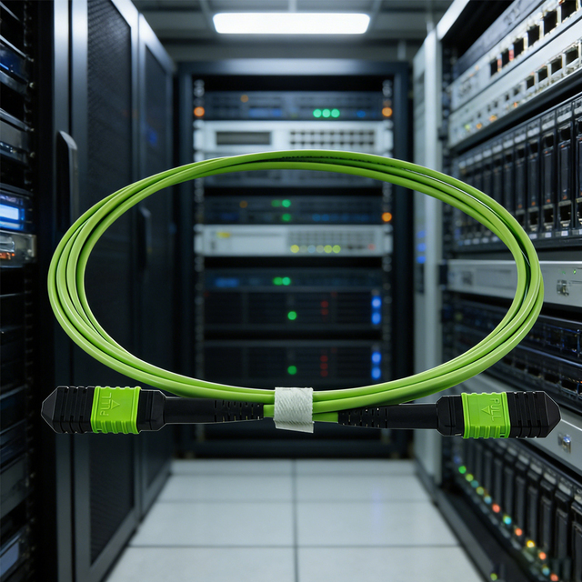 High Density Ultra Low Loss MTP to MPO UPC Female Polarity Type-B OM5 Fiber Optic Trunk Cable 30M for Cloud Data Center