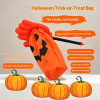 Sac à bonbons Halloween en forme de griffe de main, sac de friandises citrouille pour enfants, accessoire de déguisement et décoration pour fête