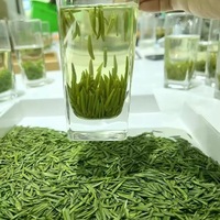 Teh hijau Sichuan Cina terkenal Zhu Ye Qing daun bambu alami pesanan OEM Lvcha hijau