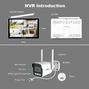 <span class=keywords><strong>SriHome</strong></span> Kit de grabadora de vídeo de cámara de seguridad inalámbrica WiFi de 5MP HD de 4 canales con monitor de pantalla táctil de 10,1 pulgadas, 1/2/2" - Product Image 6