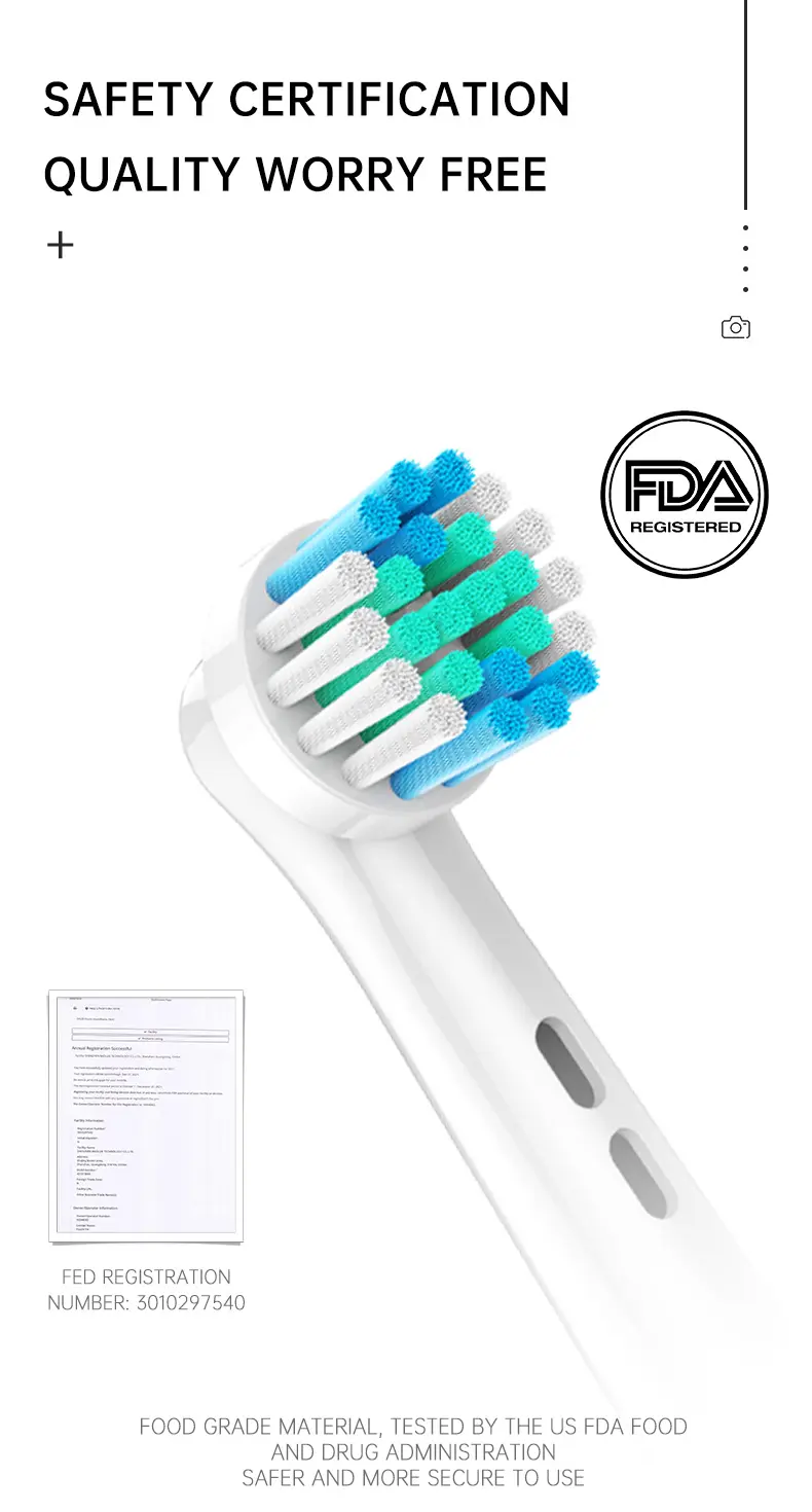 O-cura EB-17X testine di ricambio per spazzolino elettrico a setole morbide Extra per la pulizia orale