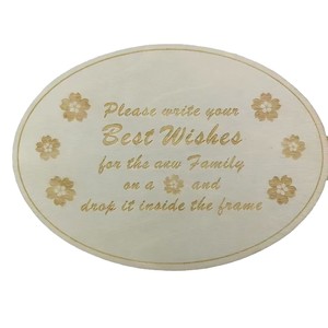 Libro de visitas de boda circular de madera con flores, 60 cm, corte láser, caja creativa para mensajes de invitados, para decoración de bodas - Product Image 5