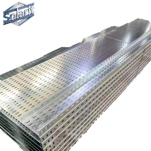 Bandeja Portacables de Acero Galvanizado Sólido, con Capacidad para 60 Piezas, para Cableado en Salas de Computación, Fábricas y Uso en Construcción - Product Image 2