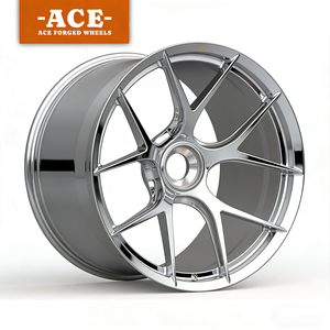 Jante en alliage d'aluminium forgé monobloc multi-rayons dorée avec centre concave profond pour Porsche 911 Panamera Cayenne Macan - Product Image 3