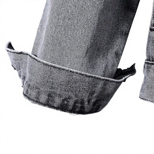 Men's Washed Denim <b>Jacket</b> Casual <b>Mandarin</b> <b>Collar</b> Regular Fit Winter Style Solid Color Front Logo Breathable - Product Image 3