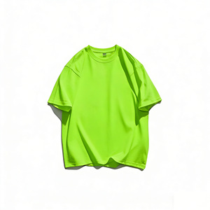 T-shirt Homme 100% Coton 220g Épais avec Logo Personnalisé Sérigraphié Coupe Ample Manches Courtes Couleur Unie Décontracté - Product Image 1