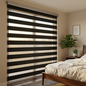 Persianas Enrollables Zebra Eléctricas Modernas de Alta Calidad, Persianas Motorizadas Día y Noche con Control Remoto Bluetooth Integrado para Oficina y Baño - Product Image 6