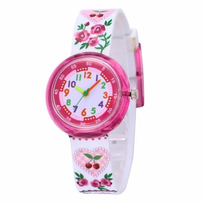 OEM Colorful Printing Candy Color Cute Cartoon Children Watch Silicone Unicorn Watches For Kids