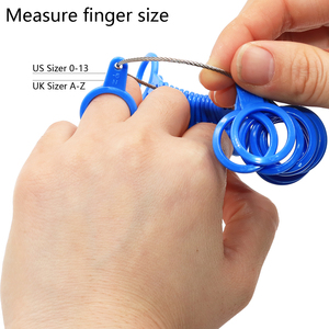 Jeu de jauges à anneaux <span class=keywords><strong>en</strong></span> plastique US 1-13 UK A-Z, outil de mesure de bijoux pour la mesure de la taille d'anneau - Product Image 3