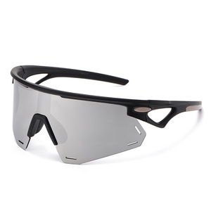 Polarized Cycling <b>Sunglasses</b> Black Frame Pc Lens Uv400 Protection For Outdoor Sports Cycling Driving - Product Image 1
