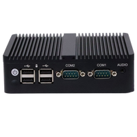 Mini PC Serveur Embarqué Intel Core J1900, Ordinateur Industriel Sans Ventilateur, 2G-16G RAM, 32G-512G SSD, Compatible Win7/Win10/Linux, Extensible