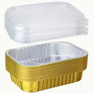 Más Vendido Contenedor Universal Profundo de Papel de Aluminio para Horno con Tapa de Aluminio, Bandeja para Hornear y Recipiente para Almuerzo - Product Image 4
