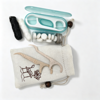 Fil dentaire en PLA de paille de maïs compostable écologique en gros et au détail avec flacon en verre OEM pour l'hygiène bucco-dentaire domestique Marque privée