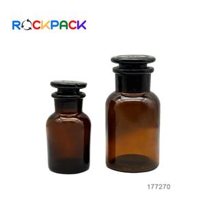 Amber Wide Mouth Chemical Lab Glass 30ml-1000ml Pharma Reactif Flacon de médicament avec bouchon en verre pour emballage - Product Image 6