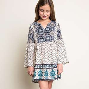 Blusas de Moda para Niñas, Cuello en V, Diseño Bohemia, Estampados, Tallas Grandes - Product Image 1