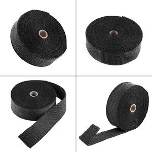 <span class=keywords><strong>Bande</strong></span> de protection <span class=keywords><strong>thermique</strong></span> en fibre de verre et silicone noir de 10 m, résistante aux hautes températures, pour échappement, certifiée CE, accessoires moto - Product Image 3
