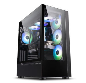 Contrôleur RVB Boîtier de jeu ATX Boîtier PC en verre trempé avec USB 3.0 Boîtier d'ordinateur de bureau tour moyenne et ventilateur de style <span class=keywords><strong>tours</strong></span> - Product Image 2
