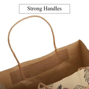 Bolsas <span class=keywords><strong>de</strong></span> Regalo <span class=keywords><strong>de</strong></span> <span class=keywords><strong>Papel</strong></span> <span class=keywords><strong>Kraft</strong></span> Marrón Ecológicas y Duraderas con Logotipo Personalizado, Asa con Cordón, Reciclables, para Compras al por Mayor - Product Image 3