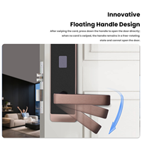 Serrure intelligente pour appartement d'hôtel très économique avec carte d'identité RFID pour une réponse d'ouverture rapide et un système logiciel gratuit