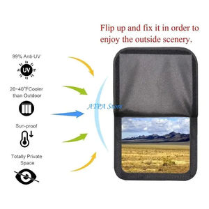 Parasole manuale nero per Camper Camper Camper Camper per Camper tenda in tessuto oscurante per decorazione ombreggiante per porta d'ingresso - Product Image 4