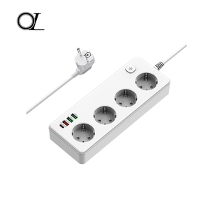 Regleta de alimentación a prueba de explosiones GaN estándar de la UE con <span class=keywords><strong>interruptor</strong></span> de control principal Regleta de alimentación multipuerto de carga rápida de 4 enchufes - Product Image 2