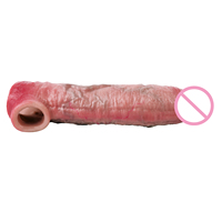 ORALSX Extension de pénis de 20,4 cm, agrandissement du pénis masculin, stimulation, amélioration, préservatif en silicone souple, préservatif réutilisable pour hommes