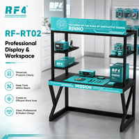 Banc de travail métallique robuste multi-scènes RF4 RT02 avec rangement d'outils pour ateliers électroniques, mécaniques et téléphoniques mobiles