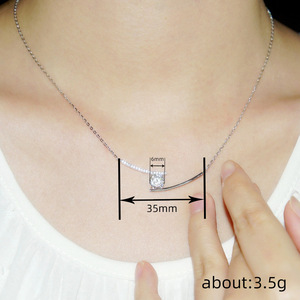 Collier pendentif souriant pour femme, chaîne de choker scintillante, bijoux élégants pour robe - Product Image 4