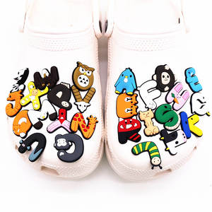 Lettres d'animaux pour enfants Dinosaure Garçons Filles Sabots Décoration Chaussures Accessoires Alphabet A-Z Figures Styles Party Favors Game - Product Image 2