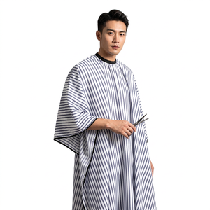 Self-Owned Brand Anti-Static Water-Resistant Non-Stick Polyester Hair Salon Apron Hairdressing Custom Logo Capes - Product Image 1