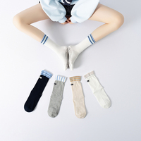 25 nouvelles chaussettes de yoga de sport en dentelle noire chaussettes de Pilates antidérapantes tissu Logo chaussettes de sport en coton pour femmes