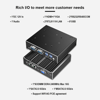 Mini PC Industrial Sin Ventilador Intel Celeron J4125 N5095, Doble NIC/4 Puertos Ethernet RJ45, 4K, Doble LAN, Nuc Computer, Funcionamiento Continuo 24x7