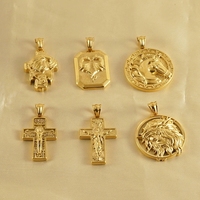 Kalung Perhiasan Baja Anti Karat Berlapis Emas 18K Model Desert Eagle Vintage untuk Wanita, Harga Grosir, Dapat Diukir