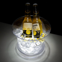 Bar à champagne promotionnel seau à glace personnalisé en plastique pour les fêtes
