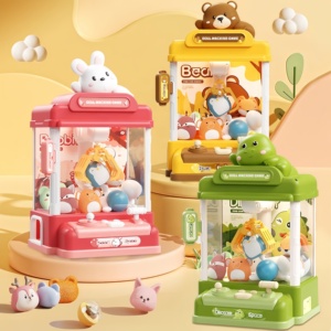 Игровой автомат BJQ <span class=keywords><strong>Mini</strong></span> Claw Machine: Динозавры и животные в яйцах-сюрпризах, развивающая аркадная игра для детей 5-7 лет, пластик - Product Image 1