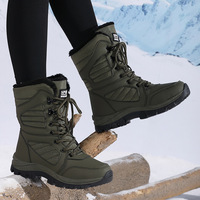 Chaussures d'hiver en coton pour femmes 2024, fourrure épaisse et longue, bottes de neige chaudes, grandes tailles