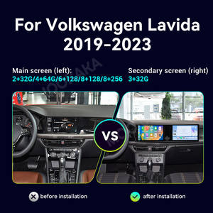 Pour <span class=keywords><strong>Volkswagen</strong></span> Lavida 2019-2023 lecteur multimédia double écran 10.1 pouces unité principale avec lecteur CD connexion USB caméra de recul GPS - Product Image 2