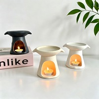 Diffuseur d'arômes en céramique vintage unique personnalisé, chauffe-huile essentielle, brûleur de cire fondue avec poignée design