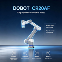 Cobot DOBOT CR20AF, charge utile de 20 kg, portée de 1700 mm, 6 axes intégrés, contrôlés par la force, pour le polissage, l'assemblage et le soudage.