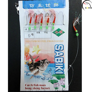 เบ็ดตกปลา Liushun รุ่น HS-412 เหล็กกล้าคาร์บอนสูง แบบไบโอนิค พร้อมลูกปัดเรืองแสงในที่มืด สำหรับตกปลาด้วยเหยื่อปลอม - Product Image 3