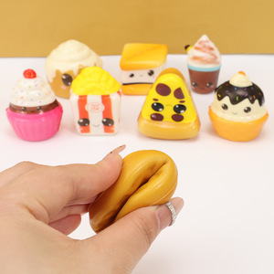 Set de Juguetes Sensoriales de Espuma PU Suave de Levantamiento Lento, con Formas Realistas de Mini Hamburguesa, <span class=keywords><strong>Pizza</strong></span> y Palomitas de Maíz, para Alivio del Estrés y Coleccionistas - Product Image 4