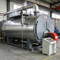 Chaudière à vapeur industrielle WNS à circulation naturelle basse pression, sans installation, à gaz, diesel ou mazout, à tubes de fumée, à allumage automatique