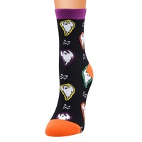 Vente en gros Chaussettes à motifs de citrouille d'horreur Crâne Fantôme Chaussettes pour femmes Nouveauté Drôle Chaussettes d'équipage en coton Halloween