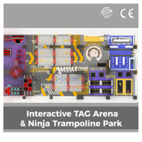 Ticari Büyük Ölçekli Kapalı Alan TAG Arenası Ninja Warrior Trambolin Parkı Macera Sporları Merkezi Ekipmanları ve Tırmanma Duvarı
